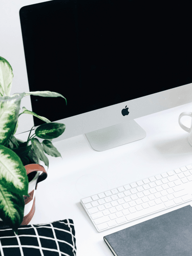 Computer Mockup Scene With Keyboard