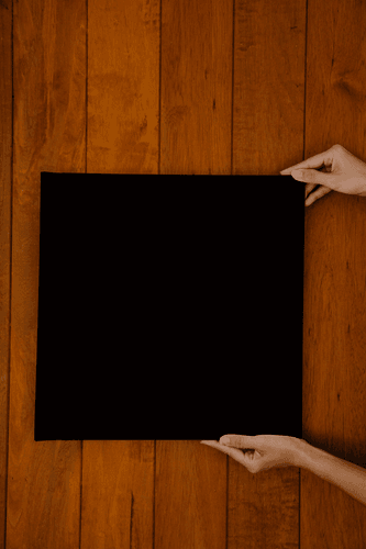 Black Square Poster Mockup