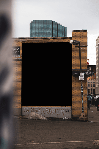 Realistic Street Poster Mockup