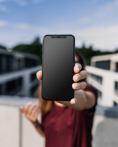 Woman Hand Holding Iphone Mockup