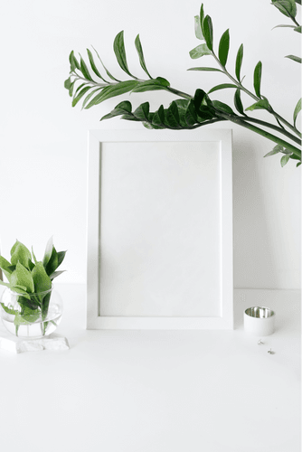 Realistic White Frame Mockup