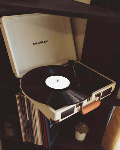Vinyl Record Player In A Room