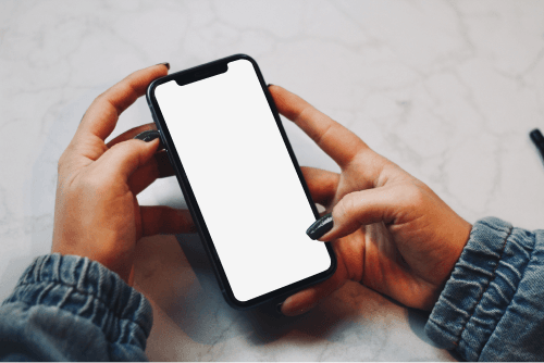 African American Hand Holding Phone Mockup