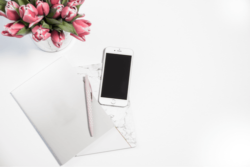 Pen And Paper With White Iphone Mockup