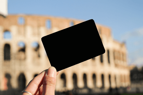 Hand Holding Postcard Mockup