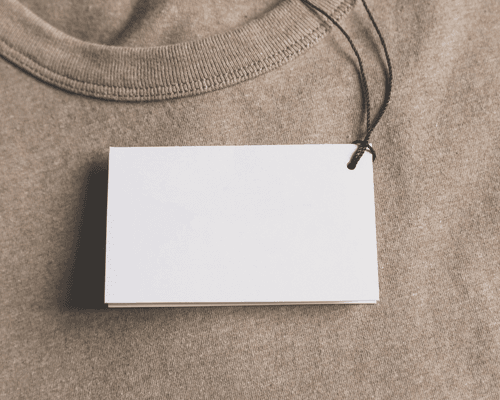 Label Mockup On Top Of A Shirt