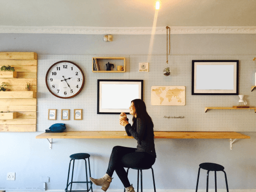 Two Landscape Frame Mockups On A Wall