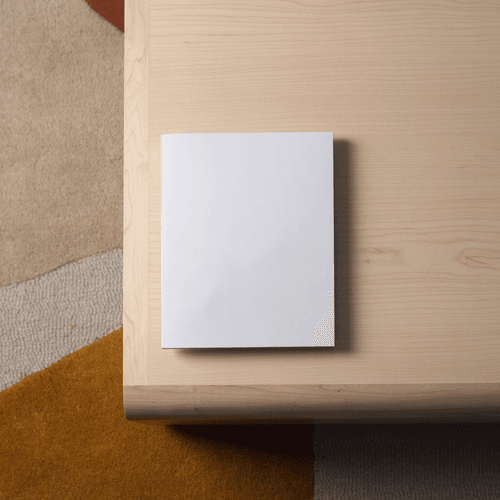 Book Cover Mockup Top View