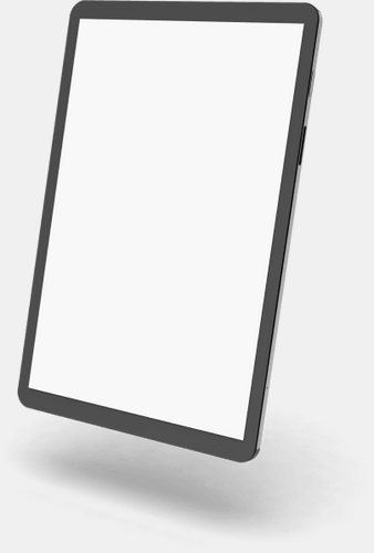 Realistic Vertical Tablet Mockup
