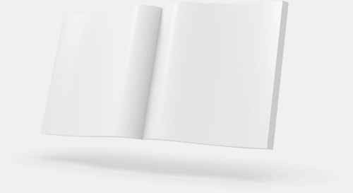 Isolated White Open Magazine Mockup
