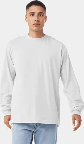 Grey Full Sleeves Bella Canvas Mockup