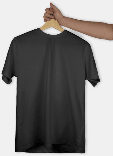 Jutt Black T-shirt On Hanger Mockup