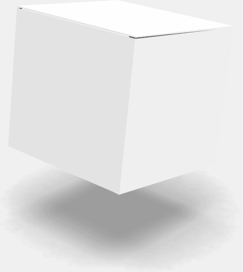 White Floating Square Box Mockup