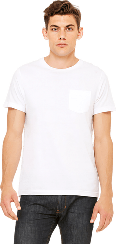 Male Round Neck Pocket T Shirt Mockup