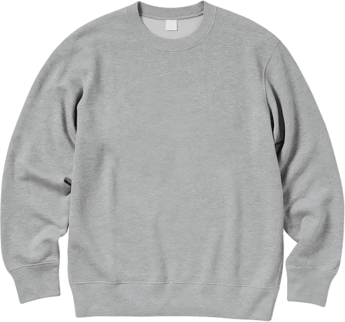 Gray Crewneck Fleece Sweatshirt Mockup