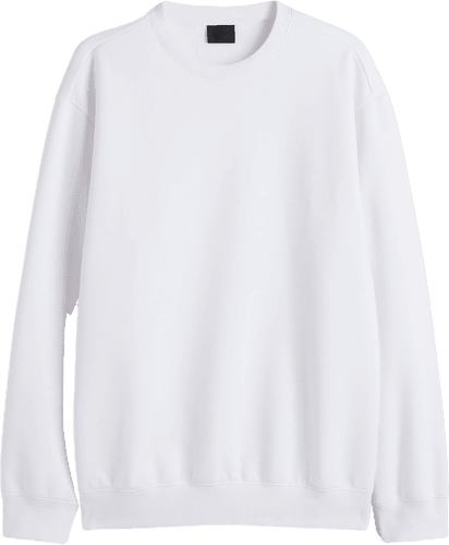 Comfort White Sweatshirt Mockup