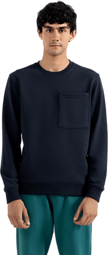 Navy Blue Front Pocket Sweatshirt Mockup