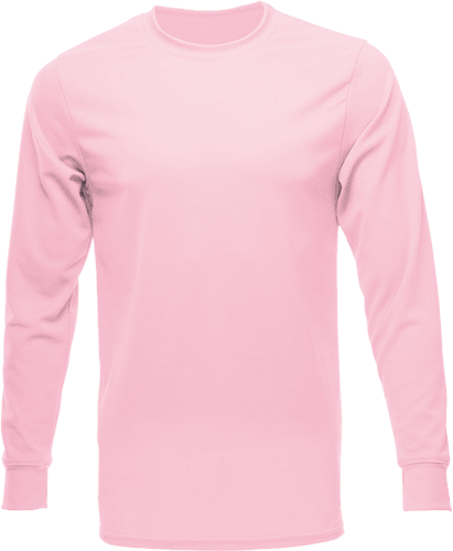 Pink Crew Neck Long Sleeve Shirt Mockup