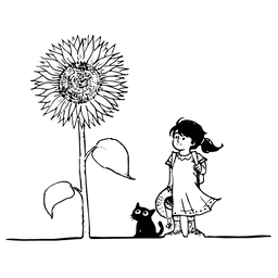 Cat Girl Art Vector Svg